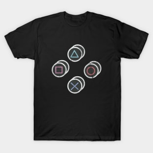 Playstation Gamer Controller Buttons T-Shirt